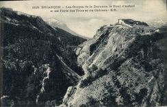 CPA Briancon Les Gorges de la Durance le Pont d'Aafeld et les Forts des tetes et du Chateau 