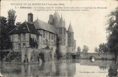 CPA Bataille de la Marne 5 6 7 Septembre 1914 Esternay Le Chateau dont les meubles furent jetes dans