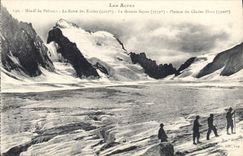 CPA Les Alpes Massif du Pelvous La Barre des Ecrins La Grande Sagne Plateau du Glacier Blanc 