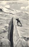 CPA Les Alpes Glacier du Mont de Lans Une Crevasse Alpinisme