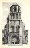 CPA Poitiers Vienne l'Eglise Sainte Radegonde Clocher Roman Porte Facade principale Ouest 