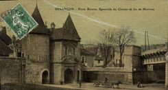 CPA Besancon Porte Rivotte Passerelle du Chemin de fer de Morteau 