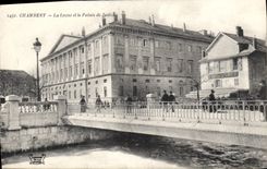 CPA Chambery La Leysse et le Palais de Justice Cafe de la terrasse