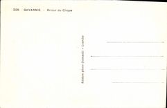 CPA Gavarnie Retour du Cirque Ane Mule