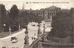 CPA Strasbourg Le Pont de l'Universite et l'Universite 