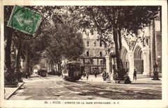 CPA Nice Avenue de la Gare Notre Dame Tramway