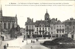 CPA Rennes La Prefecture et la Rue de Fougeres 