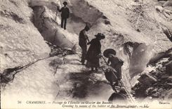 CPA Chamonix Passage de l'Echelle au Glacier des Bossons Alpinisme