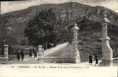 CPA Lourdes Pic du Jer Entree de la Gare Funiculaire 