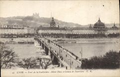 CPA Lyon Font de la Guillotiere hotel Dieu et Coteau de Fourviere 