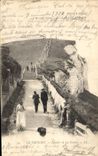 CPA Le Treport Escalier de la Falaise 