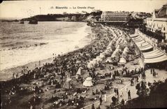 CPA Biarritz la Grande Plage 