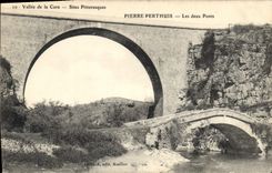 CPA Vallee de la Cure Sites Pittoresque Pierre Perthuis les deux Ponts 