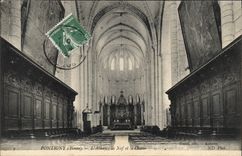 CPA Pontigny Yonne L'Abbaye la Nef et le Choeur 