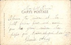 CPA Pensee a l'Absent Femme Enfant