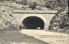 CPA Environs d'Arcy sur Cure Yonne Saint More Entree du Tunnel 