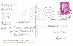 CPA Villeneuve l'Archeveque Yonne Le Portail de l'Eglise XIII et XV siecles