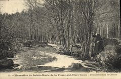 CPA Monastere de Sainte Marie de la Pierre qui Vire Yonne Trinquelin dans la Cloture 