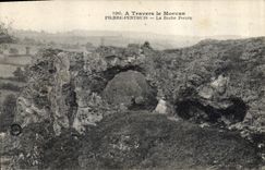 CPA A Travers le Morvan Pierre Perthuis la Roche Percee 
