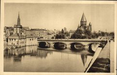 CPA Metz Moselle le Moyen Pont 