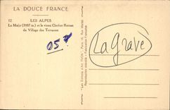 CPA Les Alpes la Meije et le Vieux Clocher Roman du Village des Terrasses 