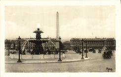 CPA Les Petits Tableaux de Paris la place de la Concorde les Fontaines dues a Hitte et l'Obelisque d
