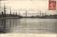 CPA Marseille le Vieux Port Effet de Nuit 