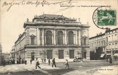 CPA Montpellier le Theatre et Boulevard Victor Hugo 