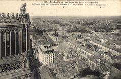 CPA Orleans vue prise des Tours de Ste Croix Nouvel Hotel de l'Intendance Militaire Campo Santo Luyc