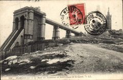 CPA Marseille le Haut des Ascenseurs et Notre Dame de la Garde 