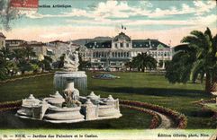 CPA Nice jardins des Palmiers et le casino 
