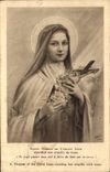 CPA Sainte Therese de l'enfant Jesus couvrant son crucifix de roses 