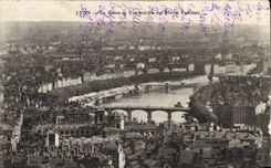 CPA Lyon La Saone et Vue laterale des Monts Lyonnais 
