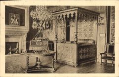 CPA Pyrenees Ocean Pau Chateau Henri IV Chambre a Coucher des Rois de Navarre 