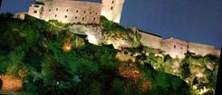 CPA Lourdes Le Chateau fort de nuit Son et Lumiere 