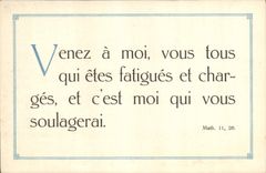 CPA Venez a moi vous tolus qui etes fatigues