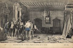 CPA Assassinat du Duc de Guise d'apres le tableau 