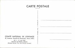 CPA Comite National de l'Enfance Avenue Franklin D Roosevelt Paris Portrait de fillette detail Musee