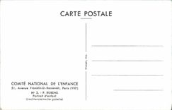 CPA Comite National de l'Enfance Avenue Franklin D Roosevelt Paris Rubens Portrait d'enfant Liechten