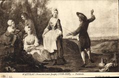 CPA Musee de Lille Watteau Francois Louis Joseph Pastorale 