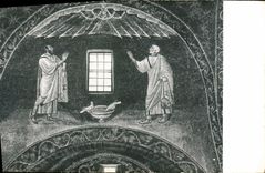 CPA Ravenne Mausoleo di Galla Placidia Due Apostoli Musaico del V Secolo 