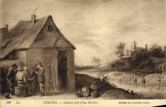 CPA Teniers Cabaret pres d'une Riviere Musee de Louvre 