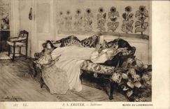 CPA P S Koyer Interieur Musee de Luxembourg 