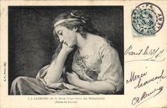 CPA Lagrenee dir le Jeune La Melancolle Musee de Louvre 