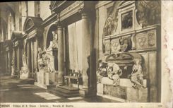 CPA Firenze Chiese di S Croce Interno Navata di Destra 