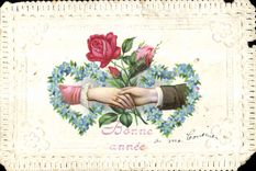 CPA Fleurs Poisson Brodee