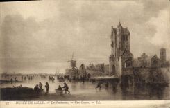 CPA Musee de Lille Les Patineurs Van Coyen 