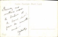 CPA Fantaisie Fleurs Fer a cheval