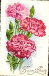 CPA Bonne Annee Fleurs