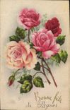 CPA Bonne fete de Paques Fleurs